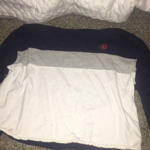 A long sleeve crop top